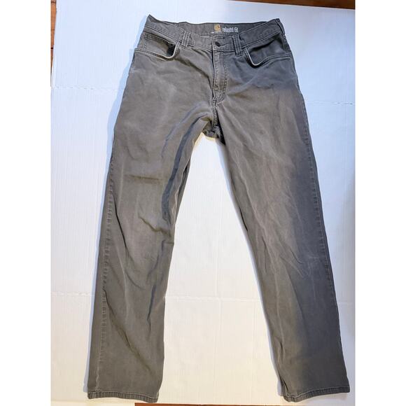 Carhartt Mens Grey Relaxed Fit Pants Size 32x34 - Picture 2 of 7